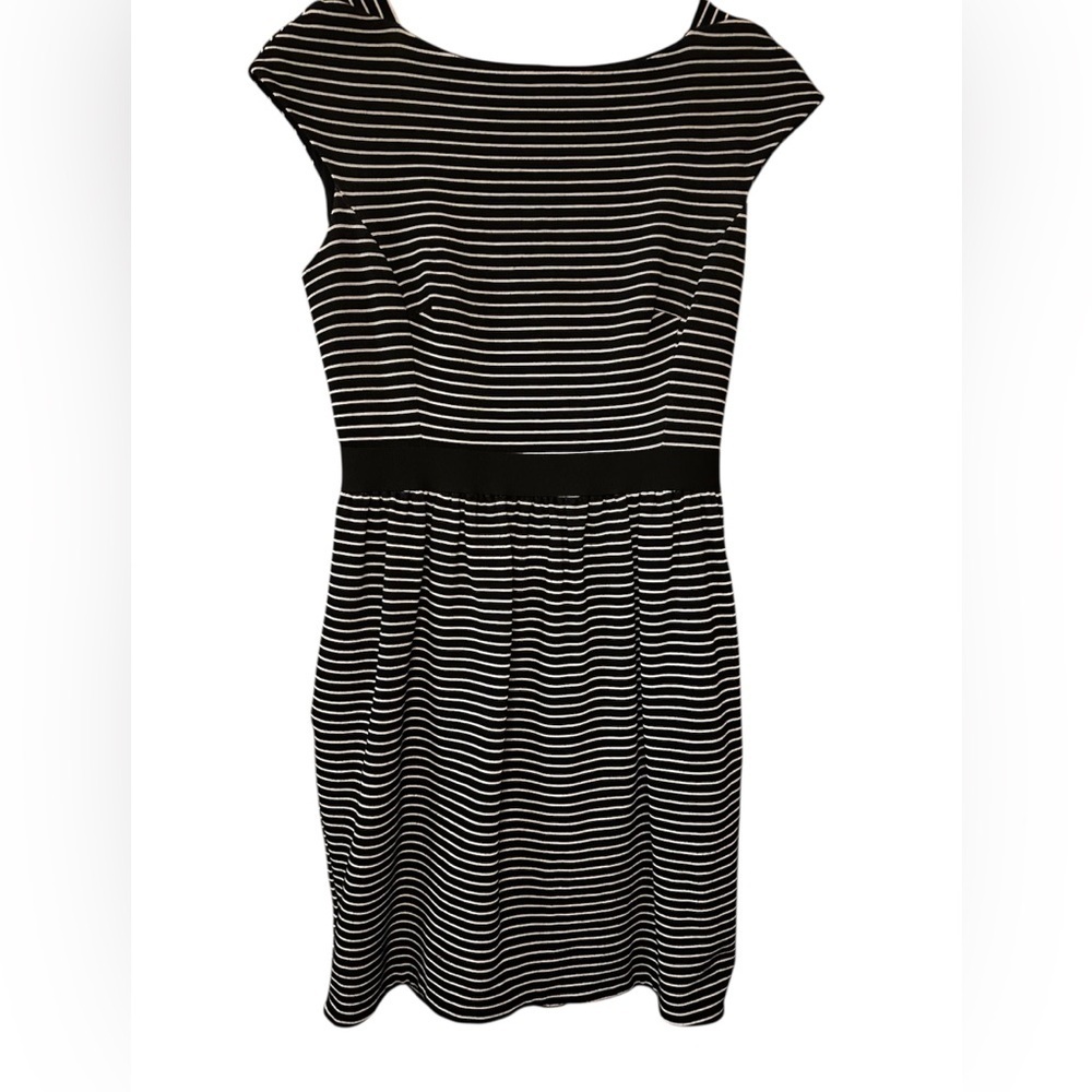 EUC Shoshanna Striped Mini Dress in Black and White